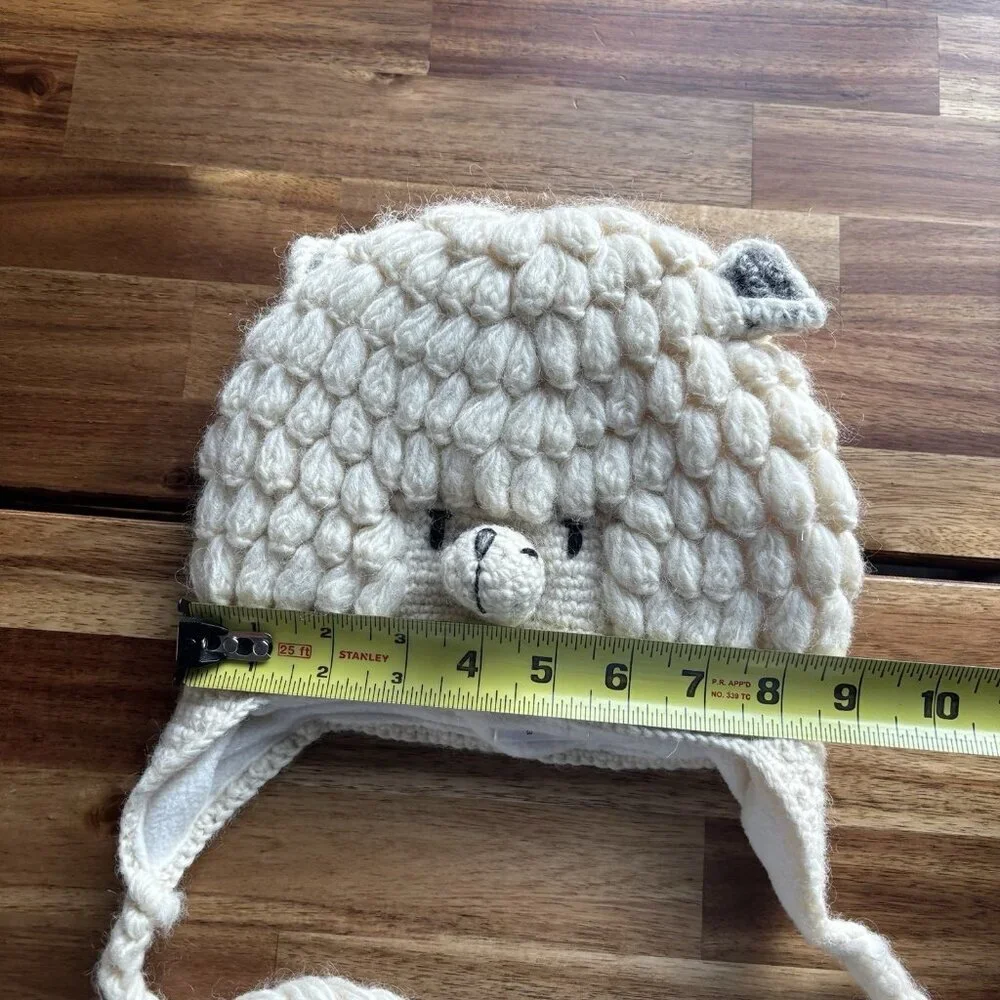 English Heritage Knit Wool Beanie Hat Alpaca Llama? Toddler 2-4 Yrs Outdoor Play